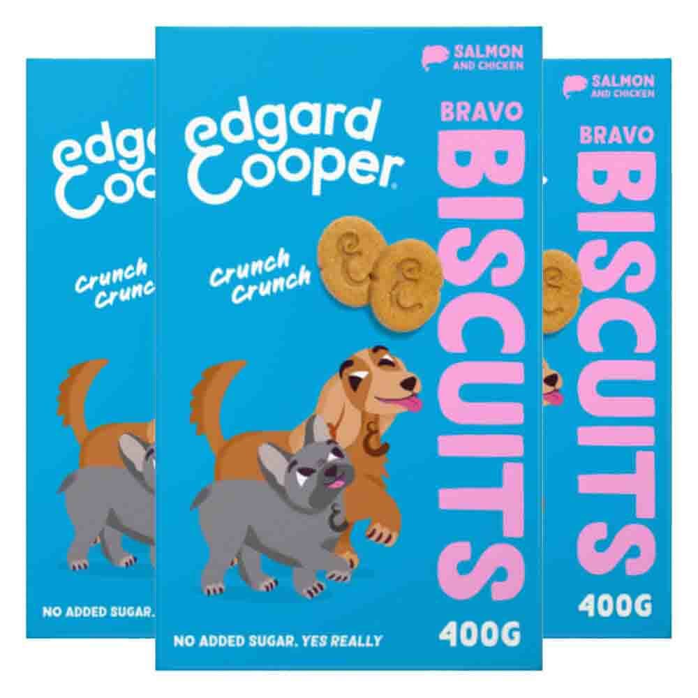 3x Edgard&Cooper Adult Biscuit Zalm&Kip 400 gr