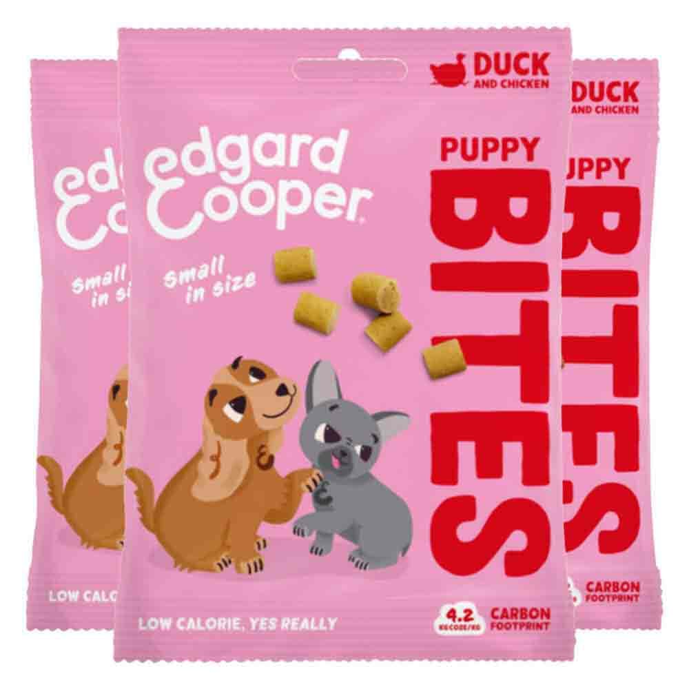 3x Edgard&Cooper Puppy Bite S Eend&Kip 50 gr