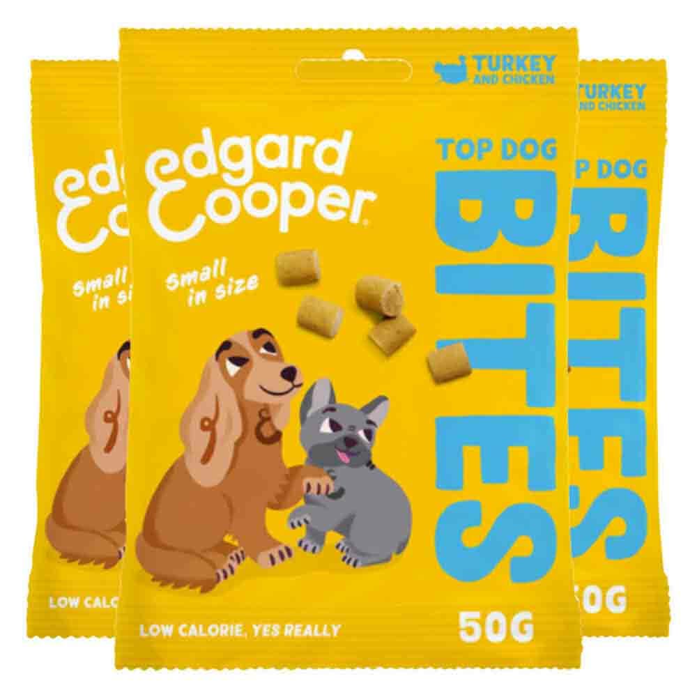3x Edgard&Cooper Adult Bite S Kalkoen&Kip 50 gr