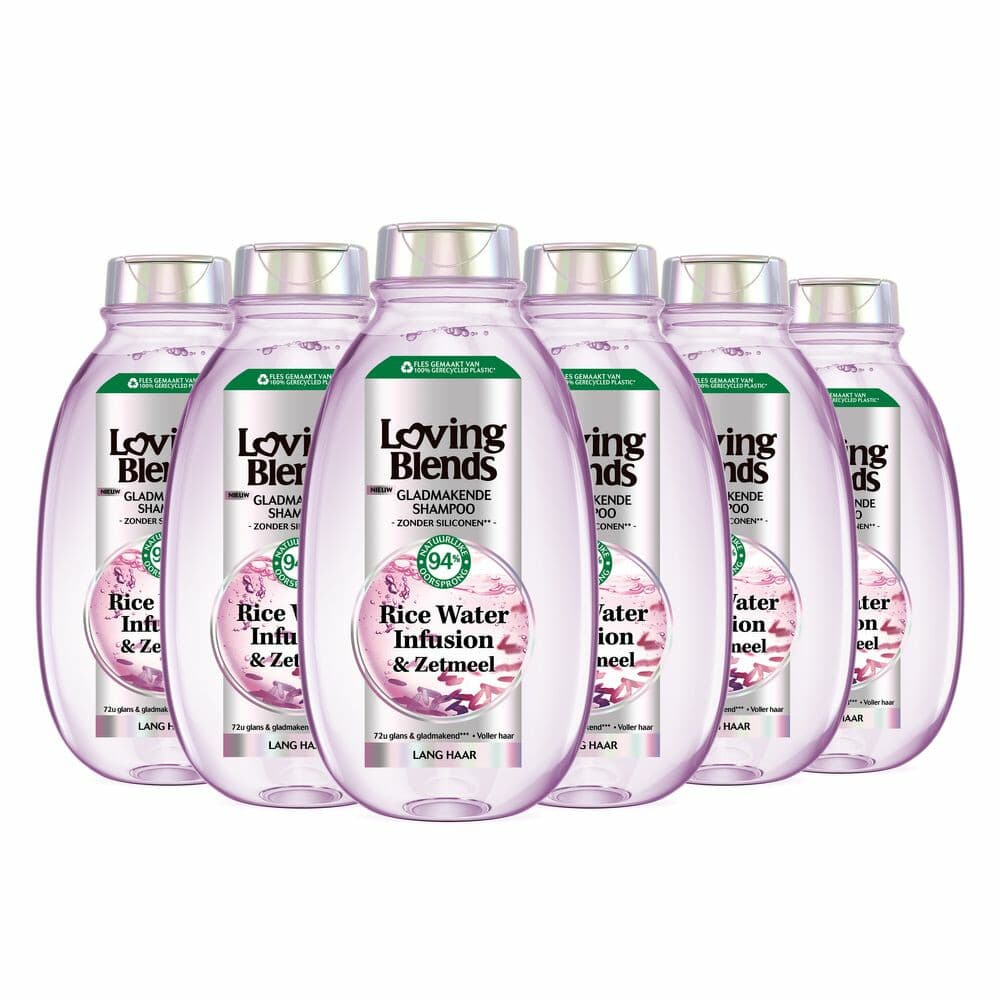 6x Garnier Loving Blends Rice Water Shampoo 300 ml