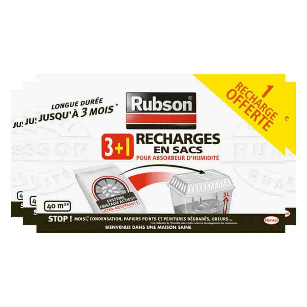 4x Rubson Vochtopnemer Navullingen Vochtopnemer Navulling 4 x 1 kg