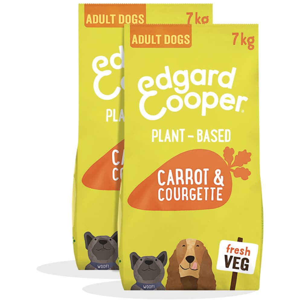 2x Edgard&Cooper Hondenvoer Droog Plantaardig Wortel - Courgette 7 kg
