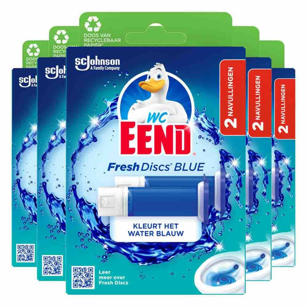5x WC Eend Fresh Discs Duo Navulling Coloring Blue 72 ml