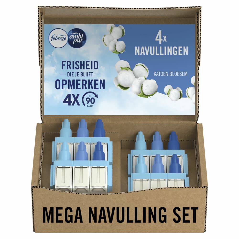 Ambi Pur Elektrische Luchtverfrisser Navulling Katoen Bloesem 4 stuks