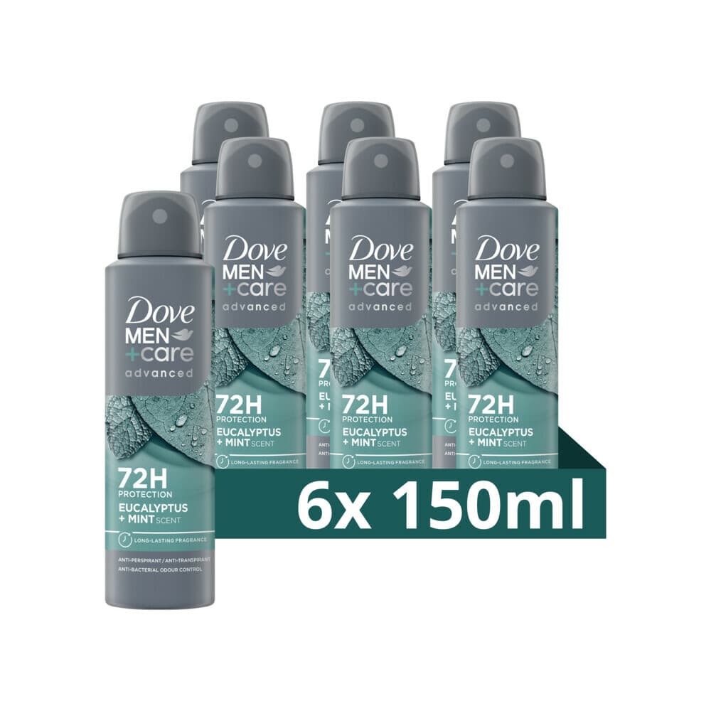 6x Dove Deodorant Men+ Care Eucalyptus + Mint 150 ml