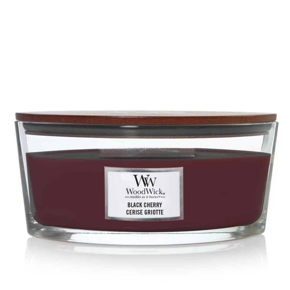 WoodWick Geurkaars Ellipse Black Cherry 454 gr