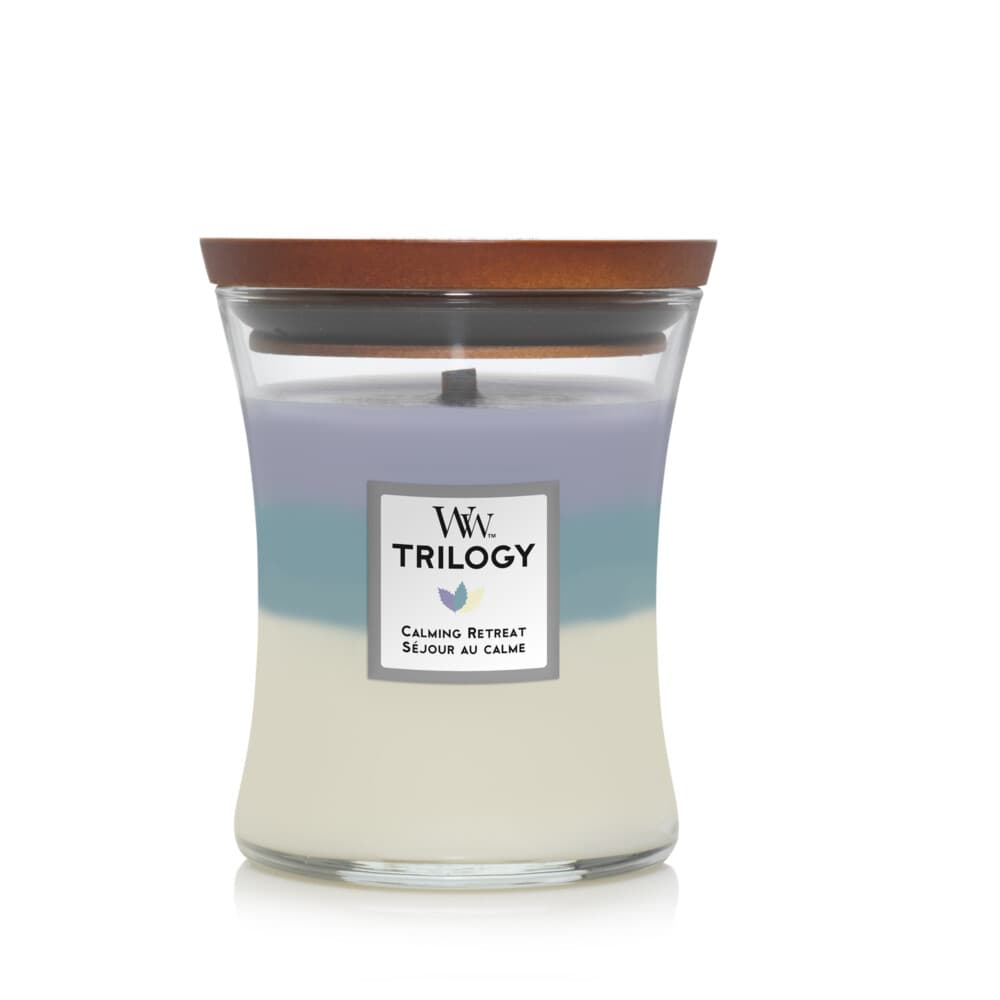 WoodWick Geurkaars Medium Trilogy Calming Retreat 275 gr