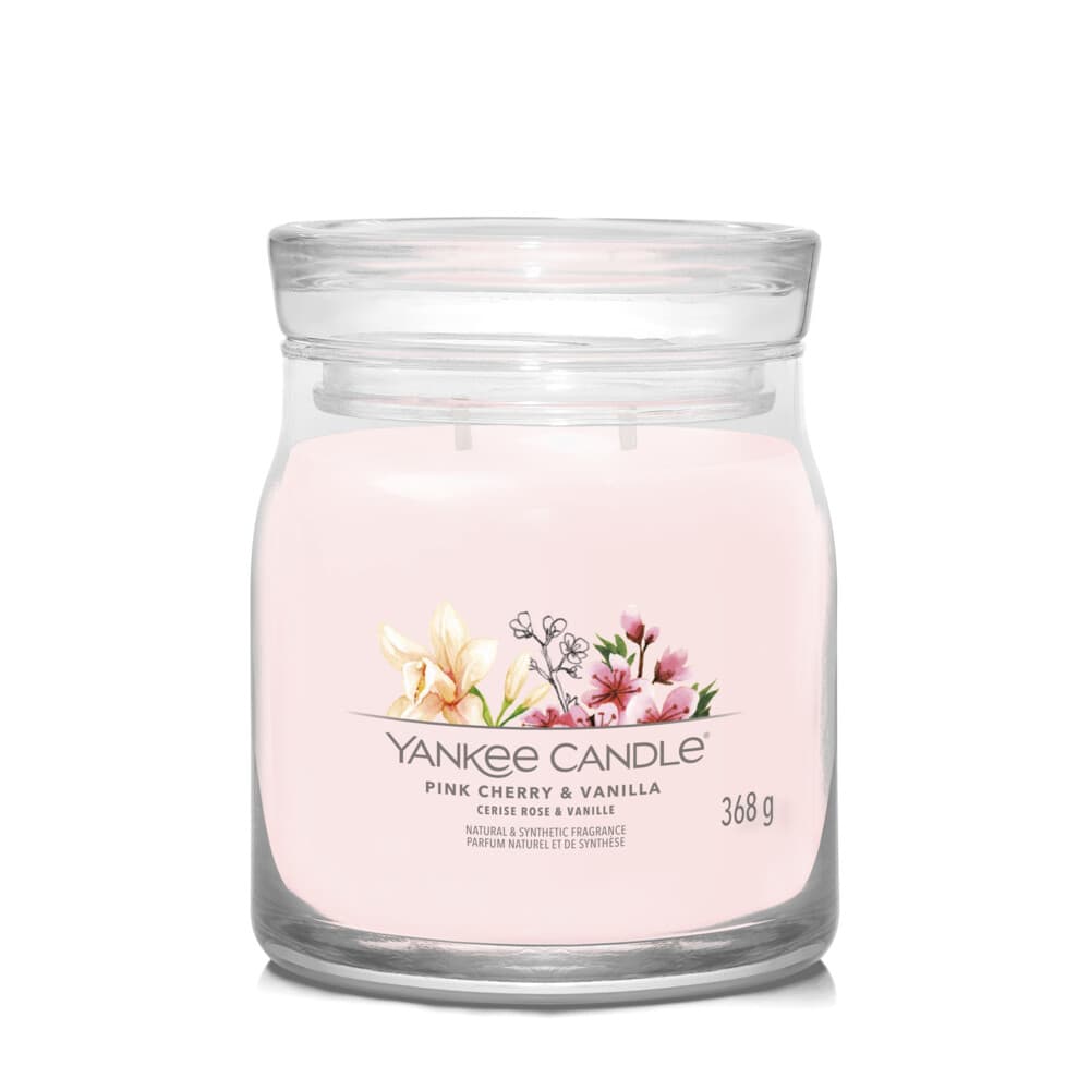 Yankee Candle Geurkaars Medium Jar Pink Cherry&Vanilla Signature 368 gr