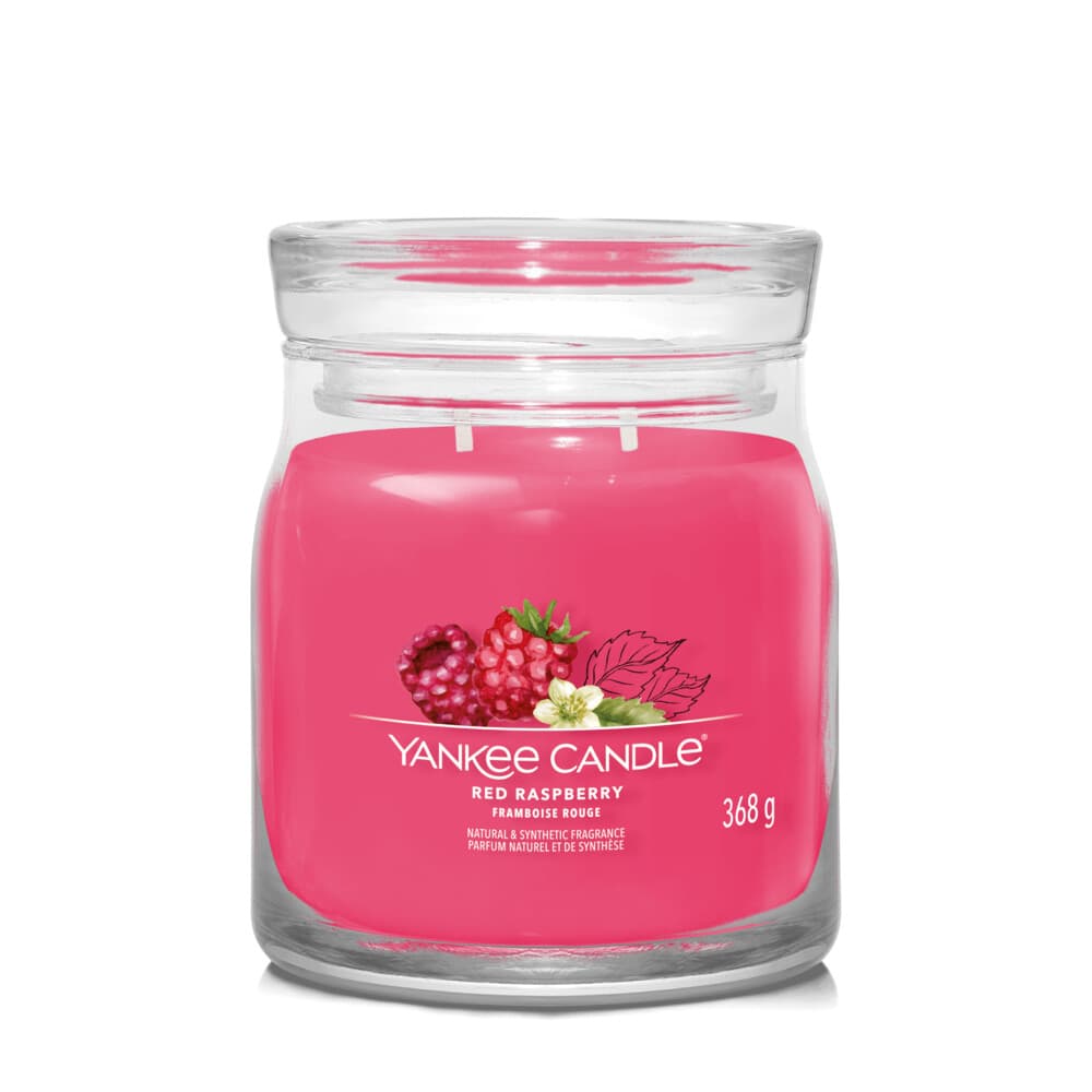 Yankee Candle Geurkaars Medium Jar Red Raspberry Signature 368 gr