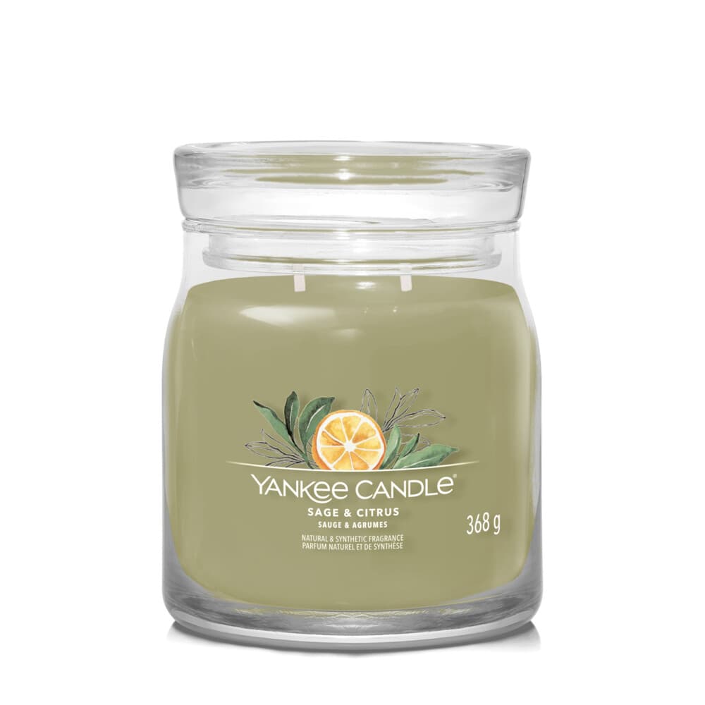 Yankee Candle Geurkaars Medium Jar Sage&Citrus Signature 368 gr