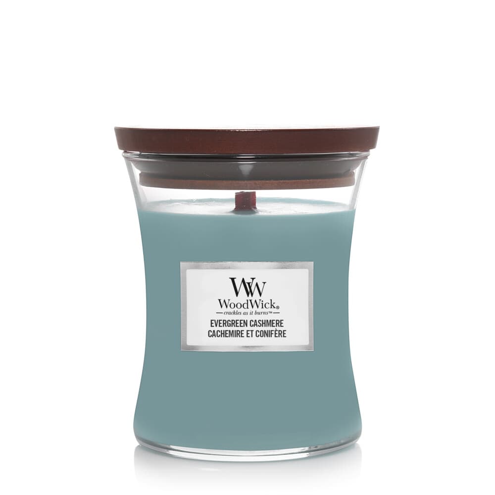 WoodWick Geurkaars Medium Evergreen Cashmere 275 gr