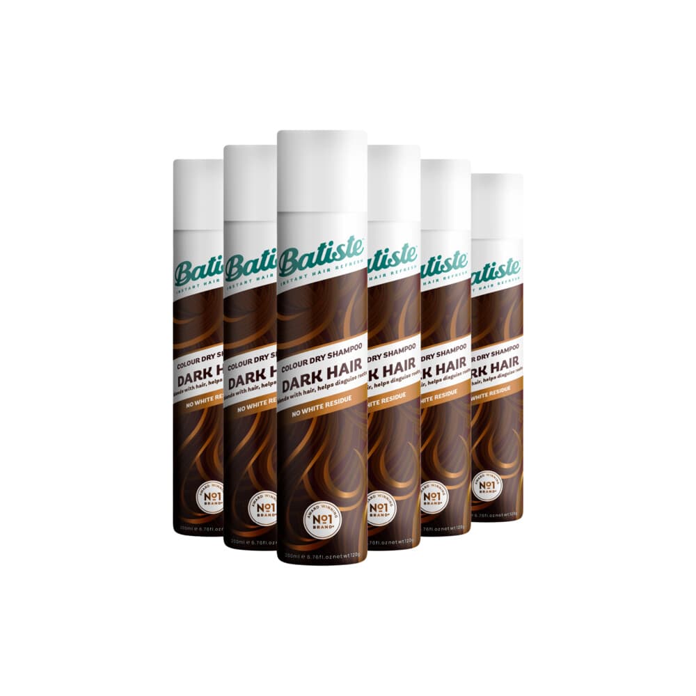 6x Batiste Droogshampoo Hint of Colour Dark 200 ml