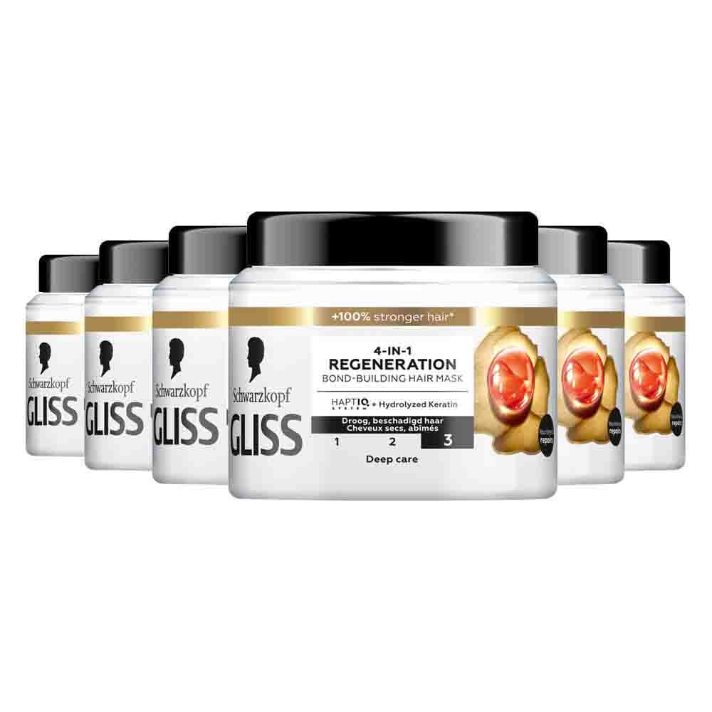 6x Gliss Haarmasker Total Repair Intense-Repair 400 ml