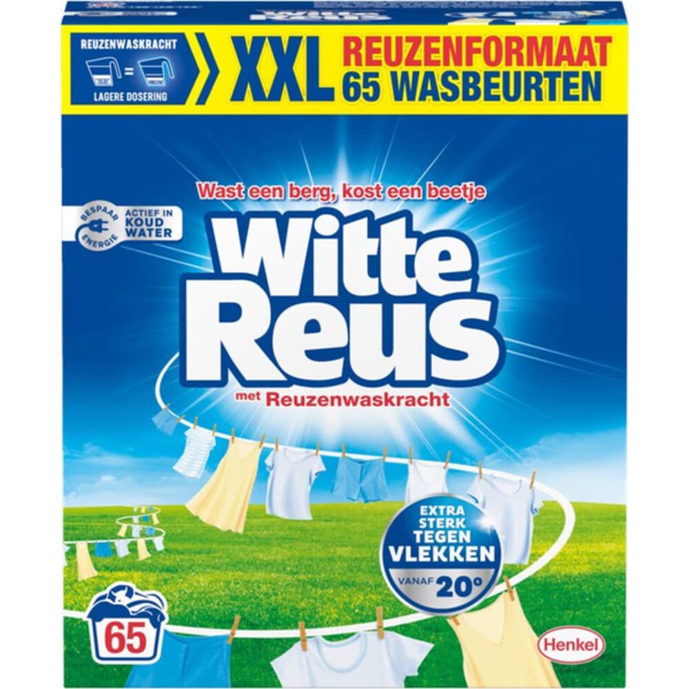 Witte Reus Wasmiddel Poeder 65 Wasbeurten 3,25 kg