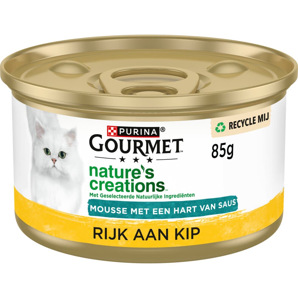 24x Gourmet Nature's Creations Kattenvoer Nat Mousse met Saus Kip 85 gr