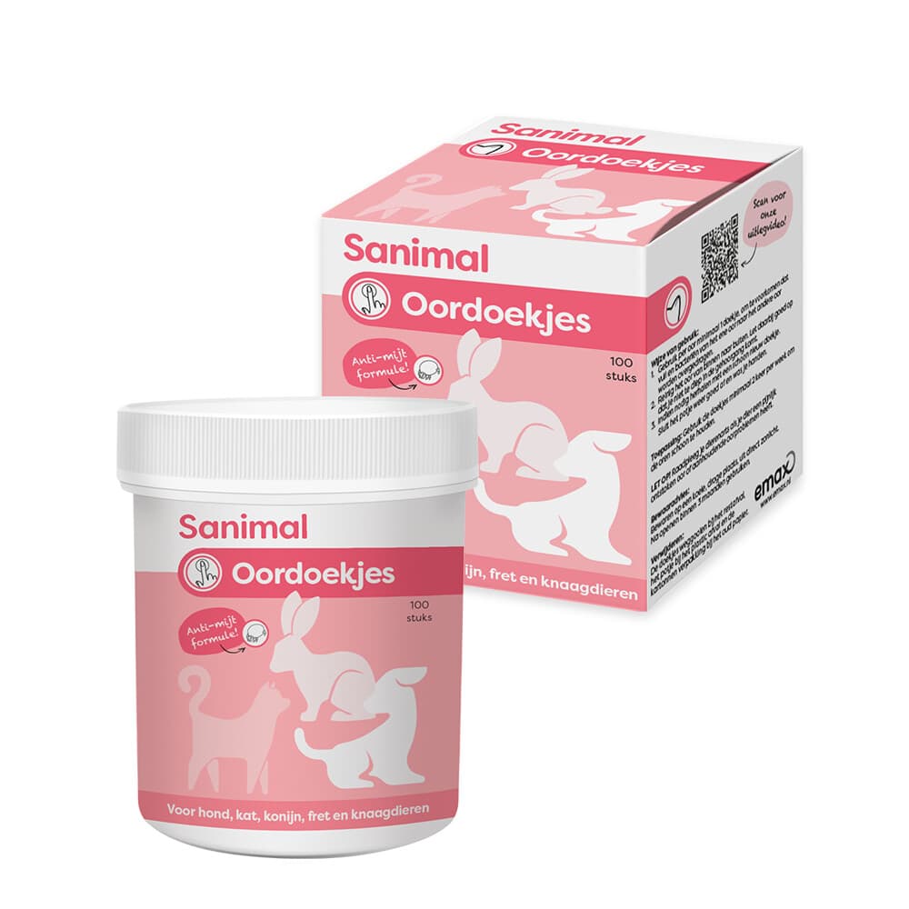 Sanimal Oordoekjes+ 100 stuks