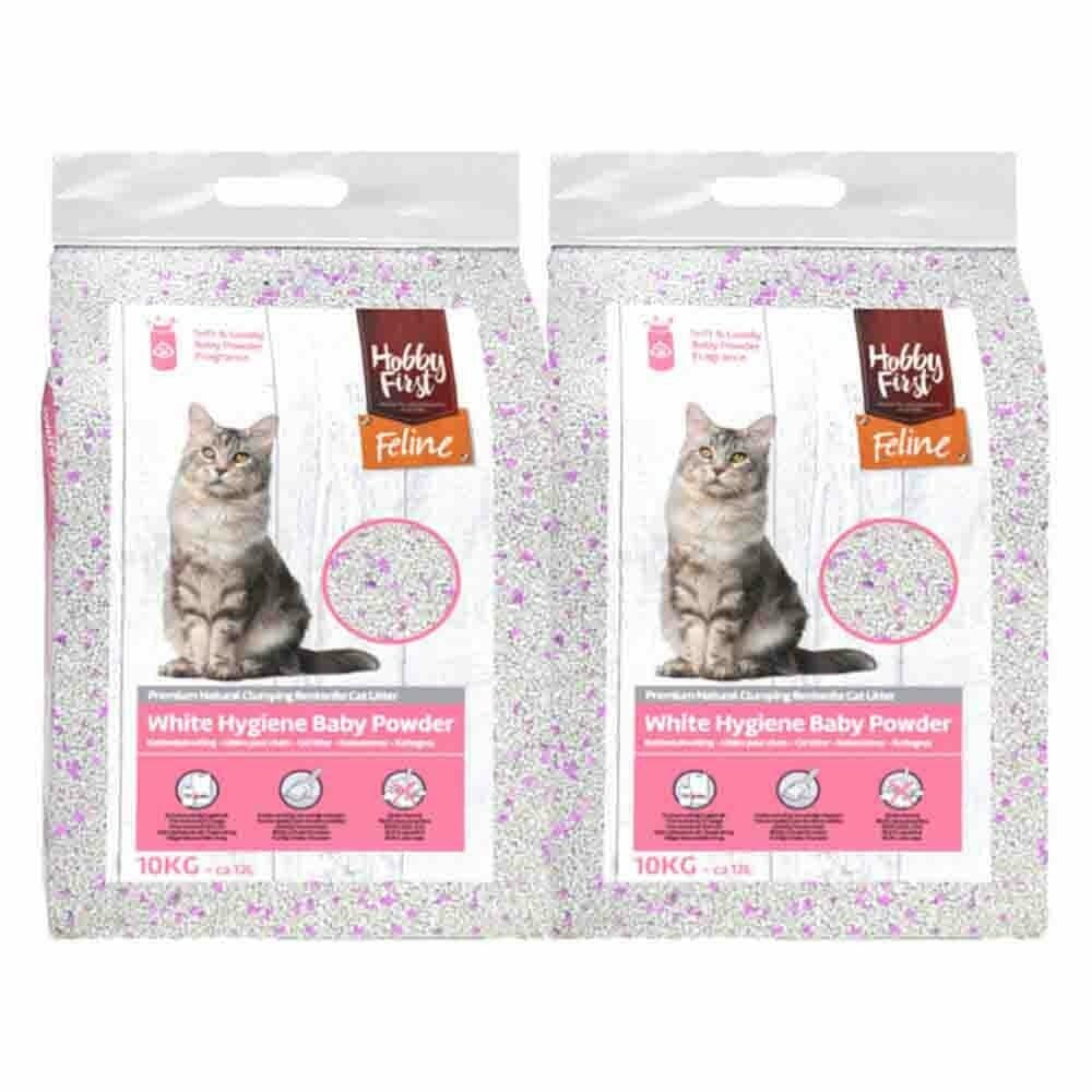2x HobbyFirst Feline White Hygiëne Baby Powder 12 liter