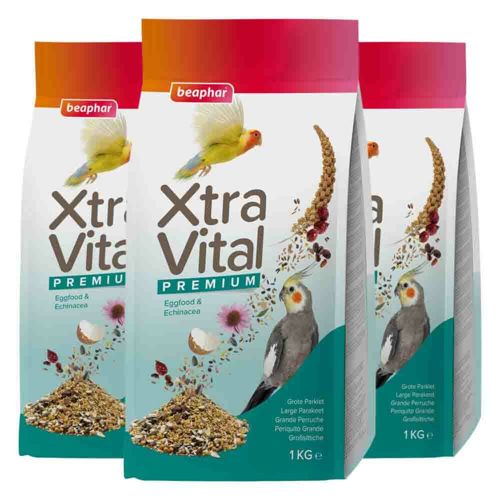 3x Beaphar XtraVital Grote Parkiet 1 kg