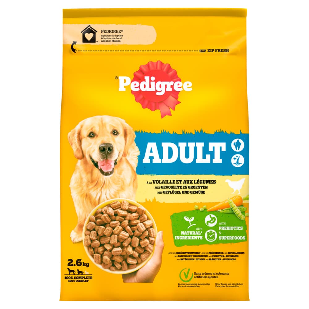 Pedigree Adult Hondenbrokken Kip 2,6 kg