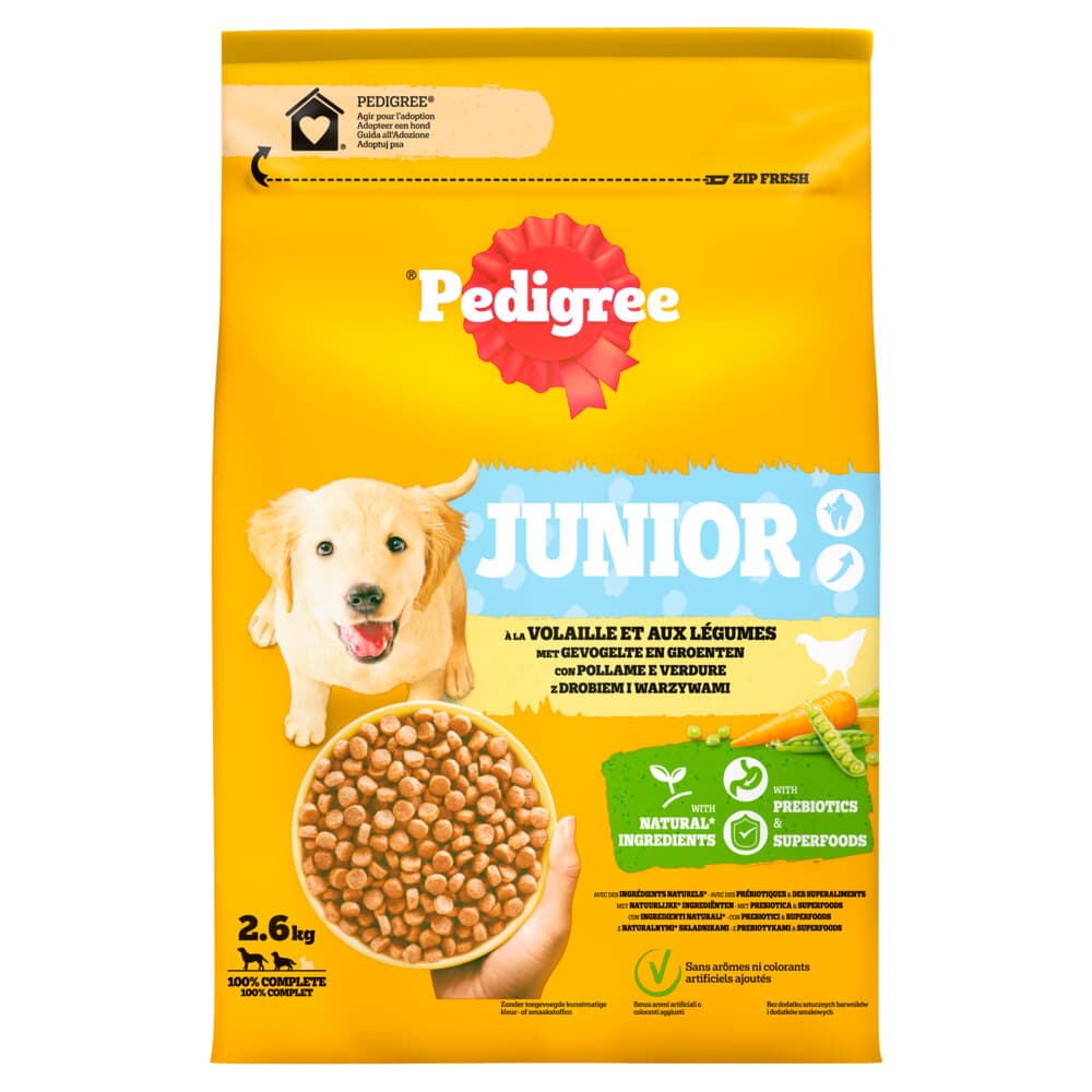Pedigree Hondenvoer Hondenbrokken Junior Kip 2,6 kg