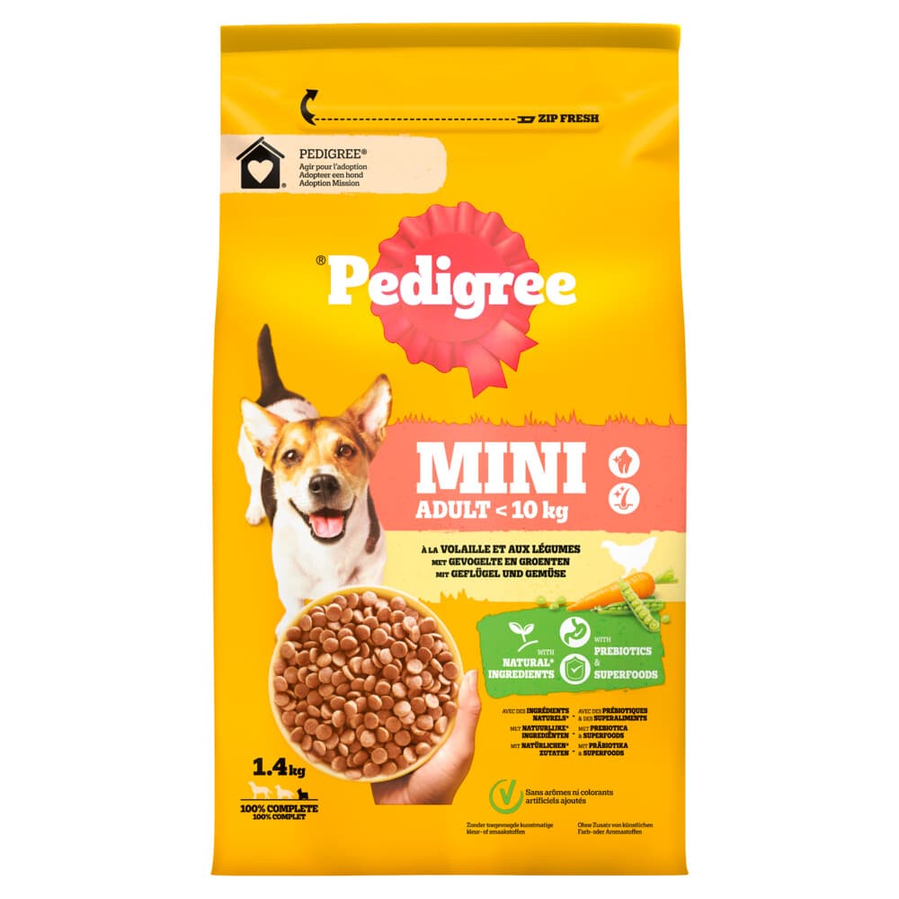 Pedigree Adult Hondenbrokken Mini Kip 1,4 kg