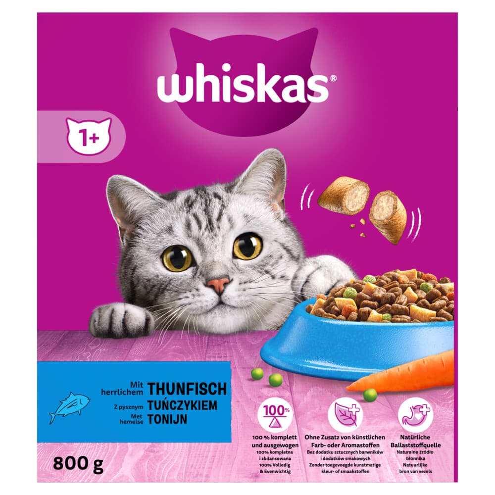 Whiskas 1+ Adult Katten Droogvoer Tonijn 800 gr