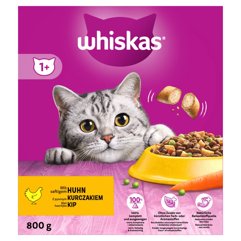 Whiskas 1+ Adult Katten Droogvoer Kip 800 gr