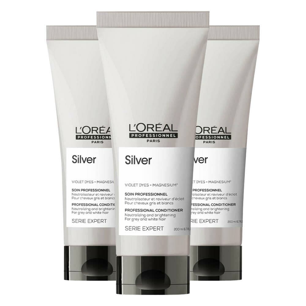 3x L'Oréal Professionnel Silver Conditioner 200 ml