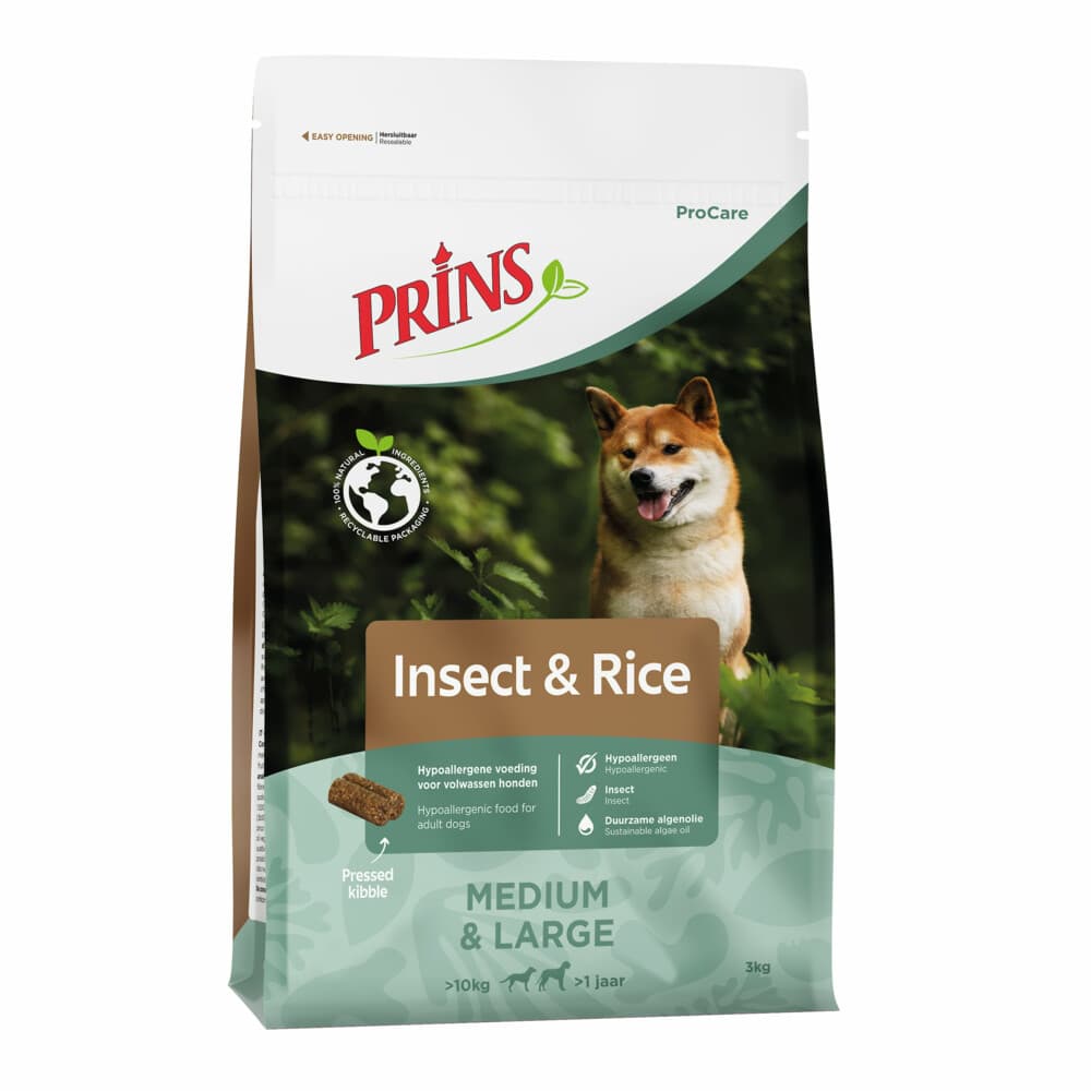 Prins ProCare Hypoallergeen Insect&Rijst Hondenvoer 12 kg