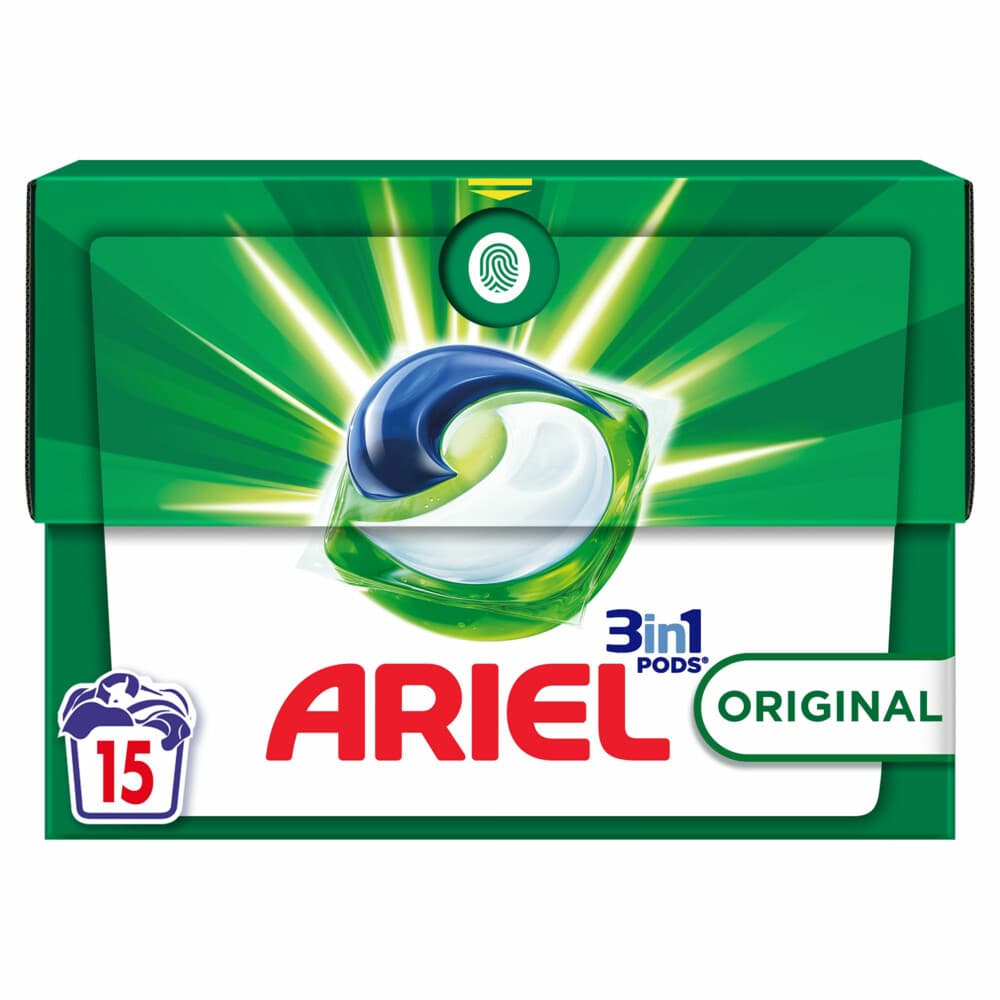 2+1 gratis: Ariel 3in1 Wasmiddel Pods Original 15 stuks