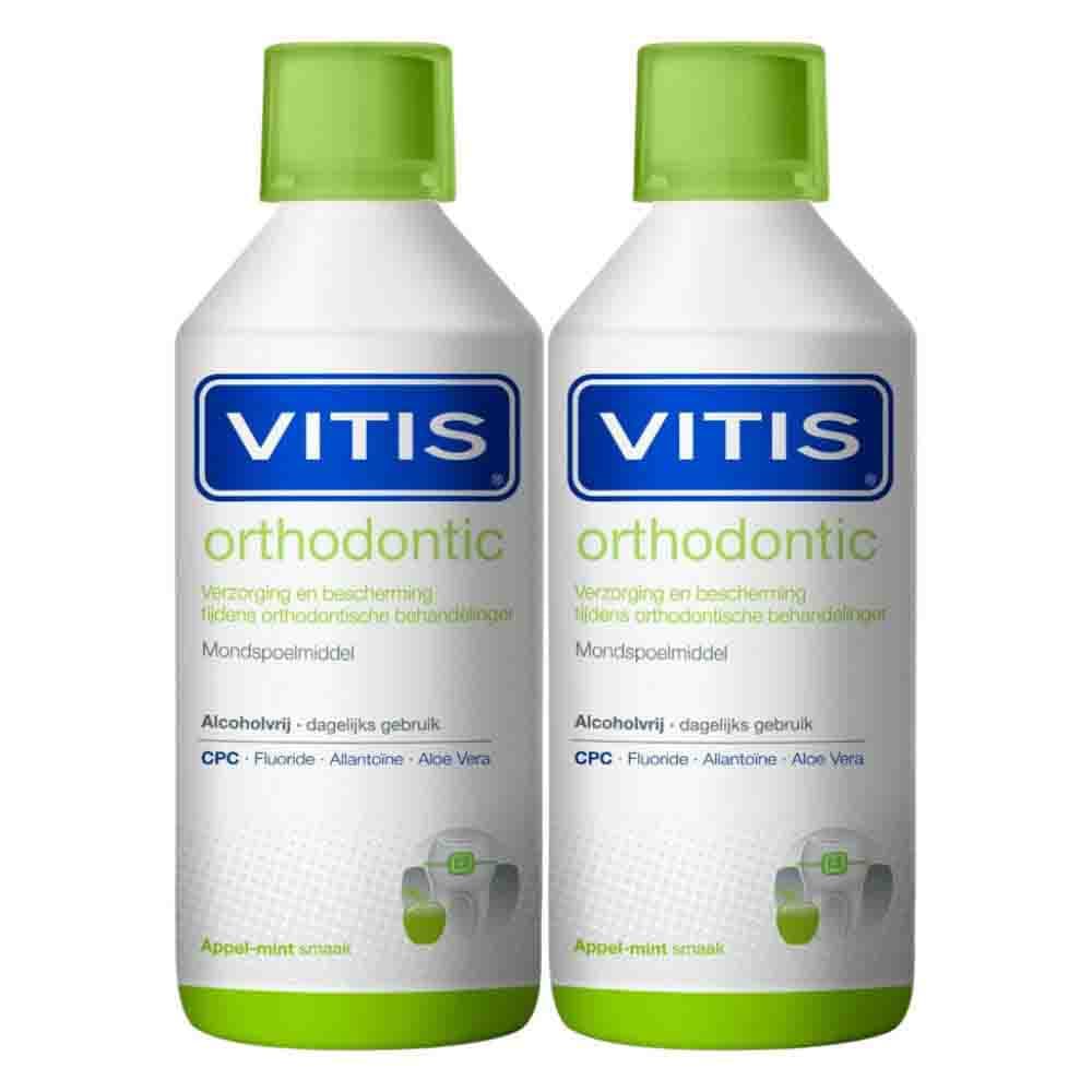 2x Vitis Mondwater Orthodontic 500 ml