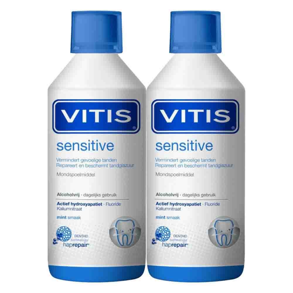 2x Vitis Mondwater Sensitive 500 ml