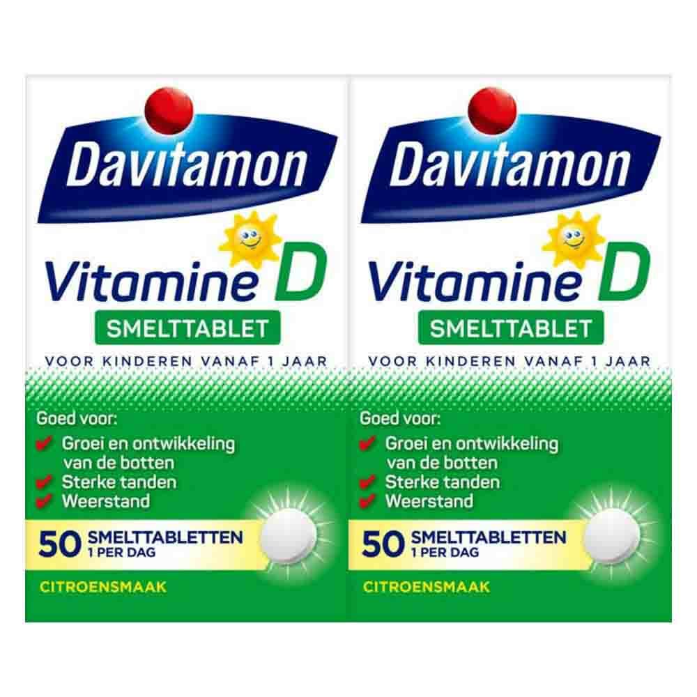 Gratis Verzending: 2x Davitamon Vitamine D Kind 50 smelttabletten