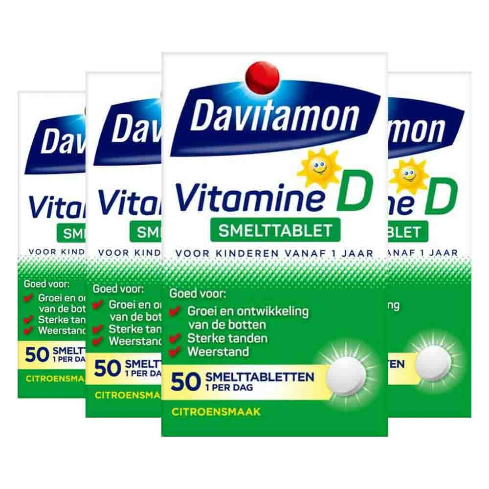 Gratis Verzending: 4x Davitamon Vitamine D Kind 50 smelttabletten