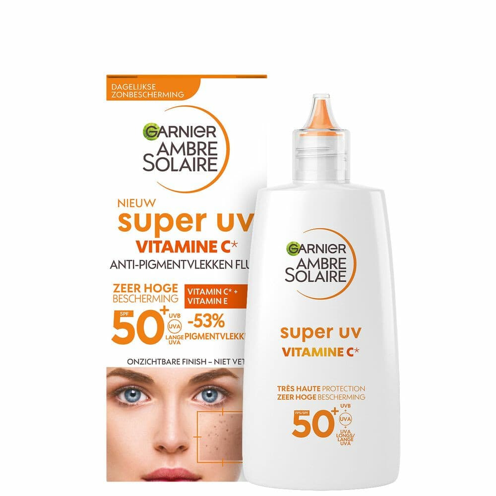 Garnier Ambre Solaire Face Super UV Vitamine C* Anti-Pigmentvlekken Fluid SPF 50+ 40 ml