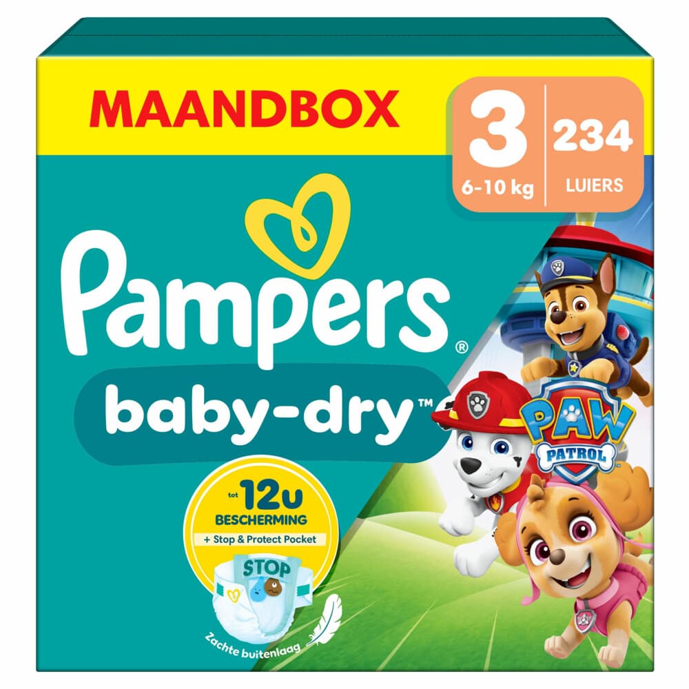 Pampers Baby Dry Luiers Paw Patrol Maat 3 (6-10 kg) 234 stuks