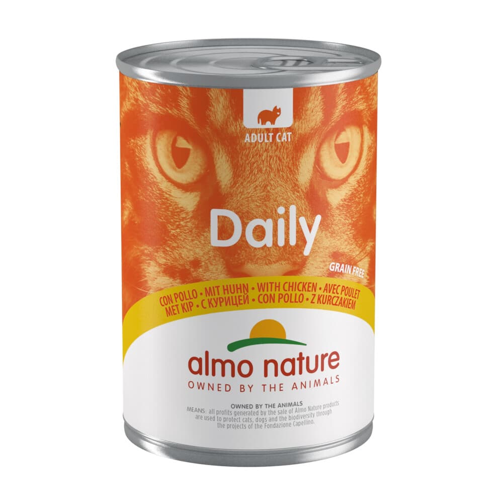 48x Almo Nature Daily Menu Kattenvoer Nat Blik Kip 400 gr