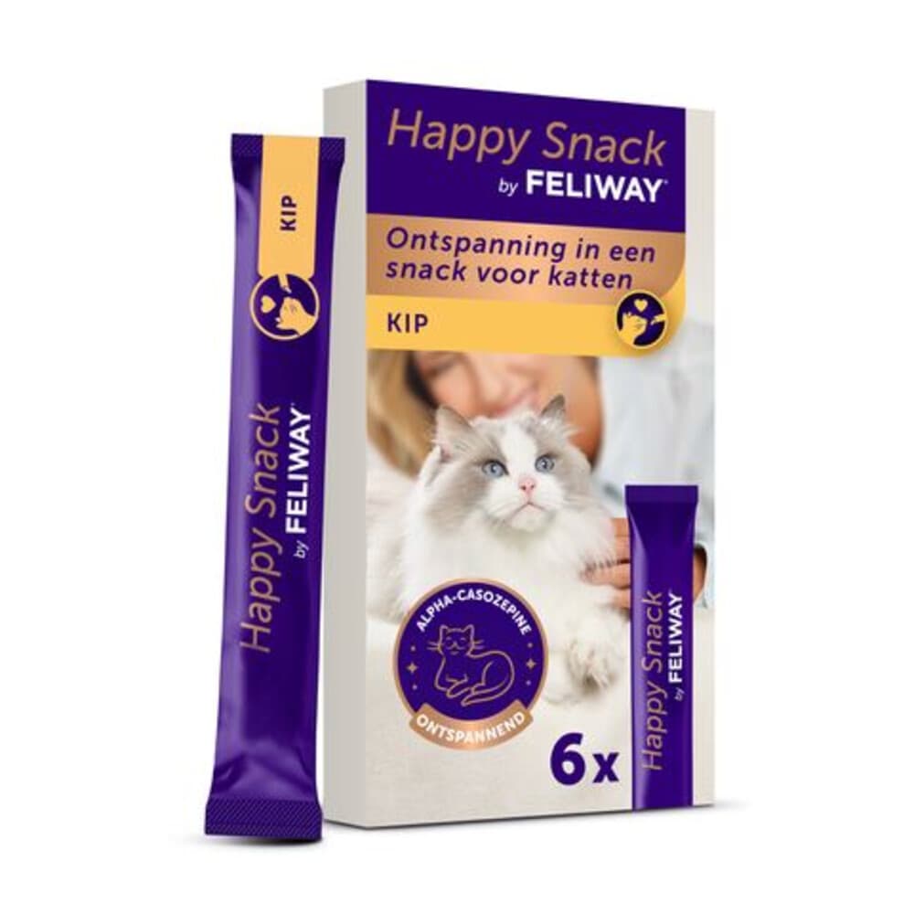 Feliway Kattensnack Happy Snack Kip 6 x 15 gr