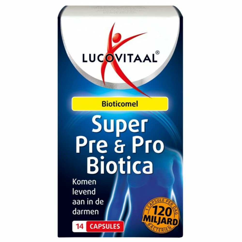 2+2 gratis: Lucovitaal Super Pre&Probiotica 120 Miljard Bacteriën 14 capsules