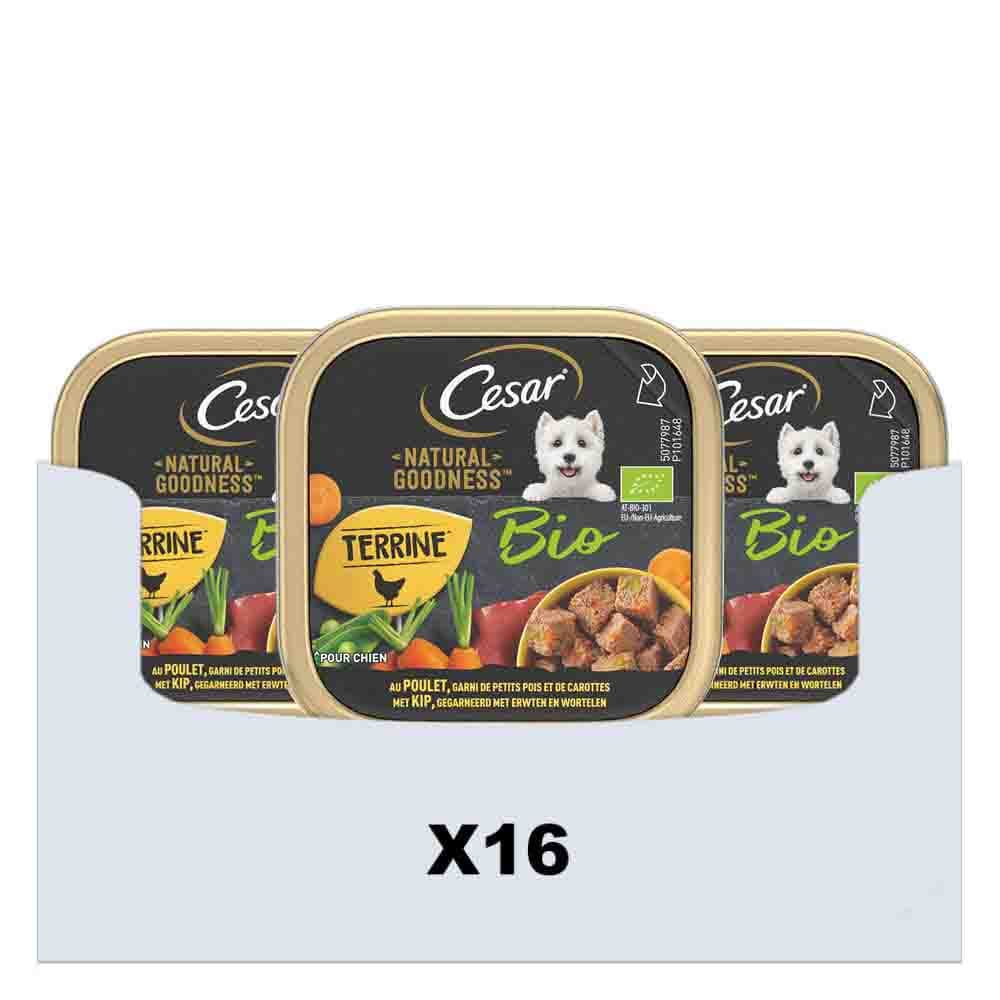 16x Cesar Natural Goodness Alu Paté Kip Bio 100 gr