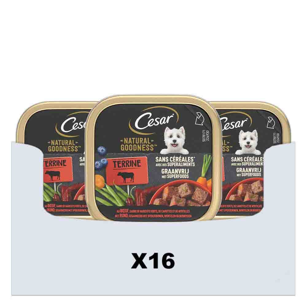 16x Cesar Natural Goodness Alu Paté Rund Graanvrij 100 gr