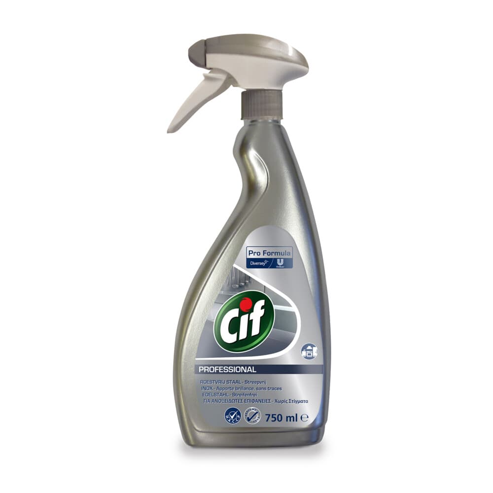 Cif Professional Roestvrij Staal Onderhoudsmiddel Pro Formula 750 ml