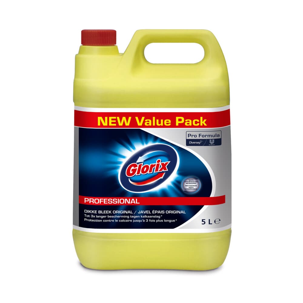 3x Glorix Professional Dikke Bleek Original Pro Formula 5 liter