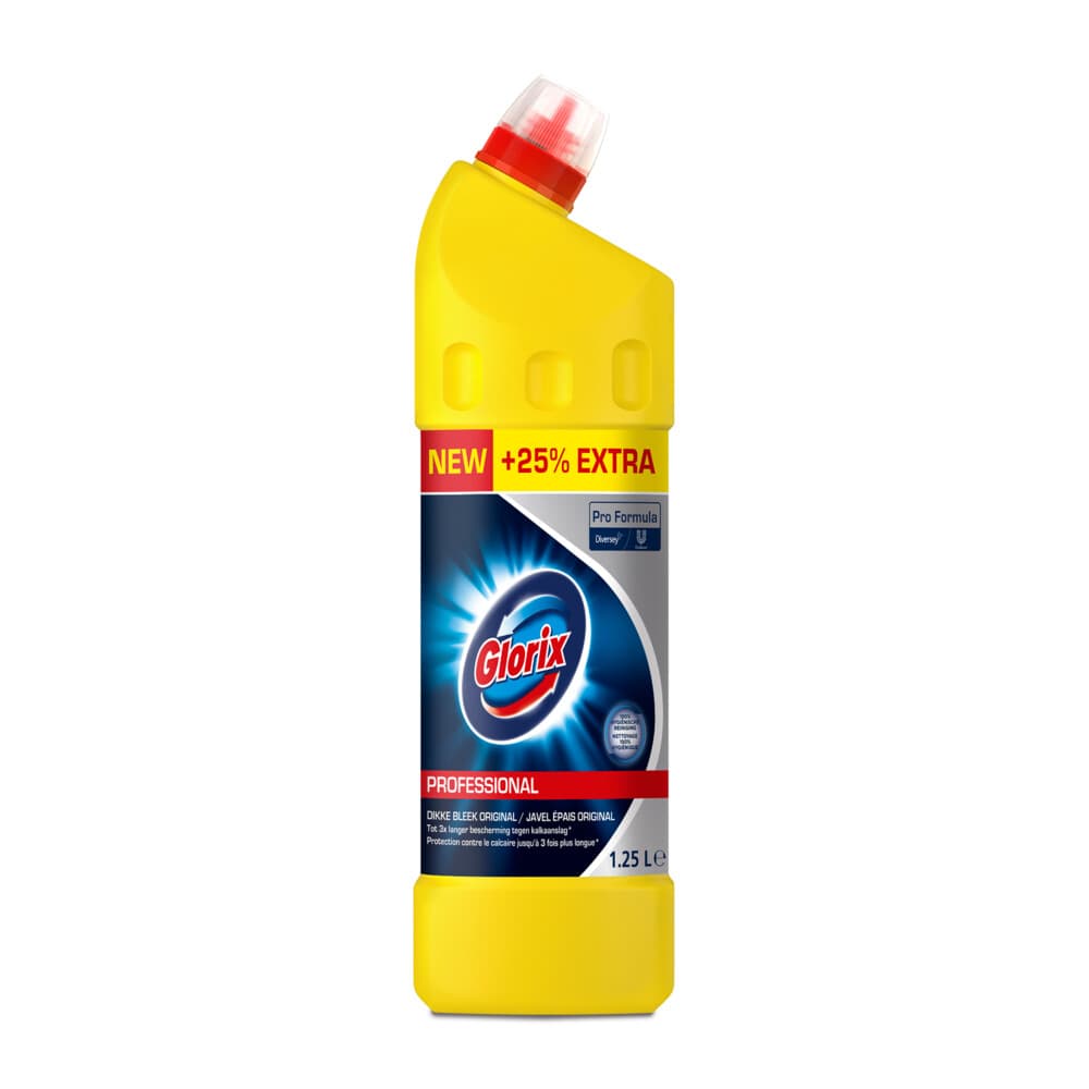 Glorix Professional Toiletreiniger Dikke Bleek Original Pro Formula 1,25 liter
