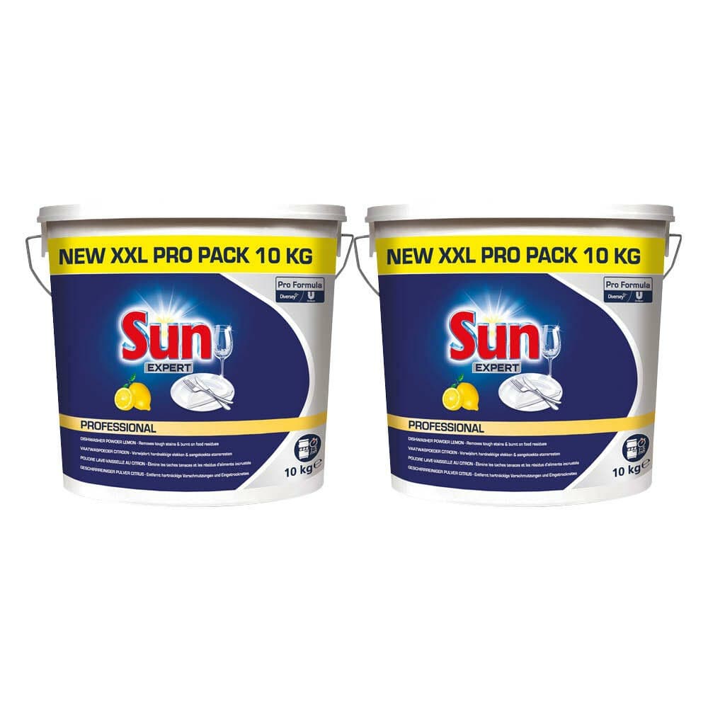 2x Sun Professional Vaatwaspoeder Korte Wascyclus Citroen Pro Formula 10 kg