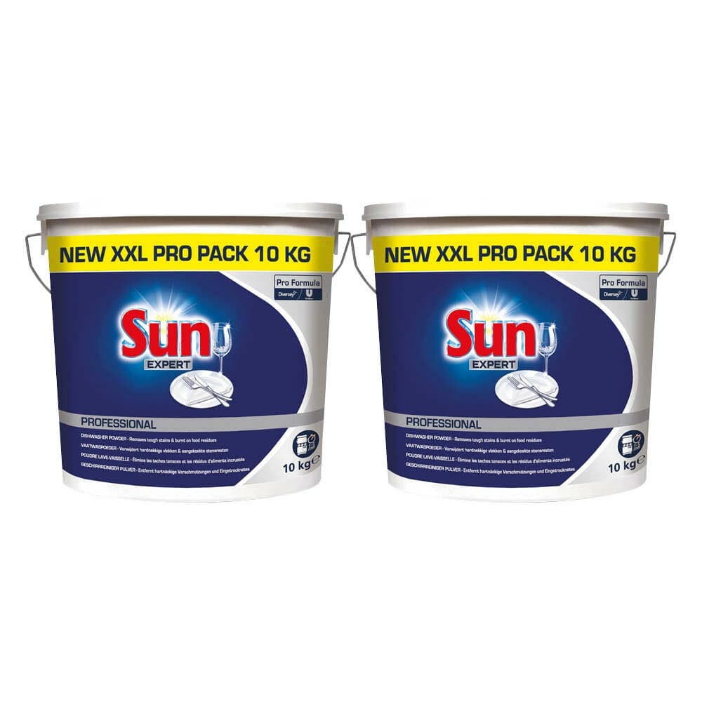 2x Sun Professional Vaatwaspoeder Korte Wascyclus Normaal Pro Formula 10 kg