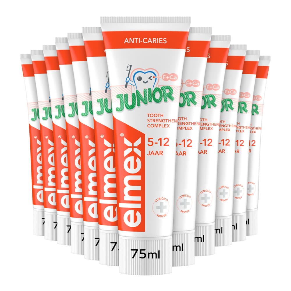 12x Elmex Gel-Tandpasta Junior (5-12 Jaar) 75 ml