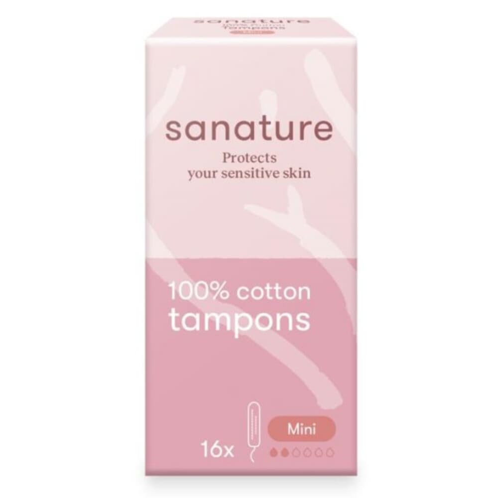 Sanature Katoenen Tampons Mini 16 stuks