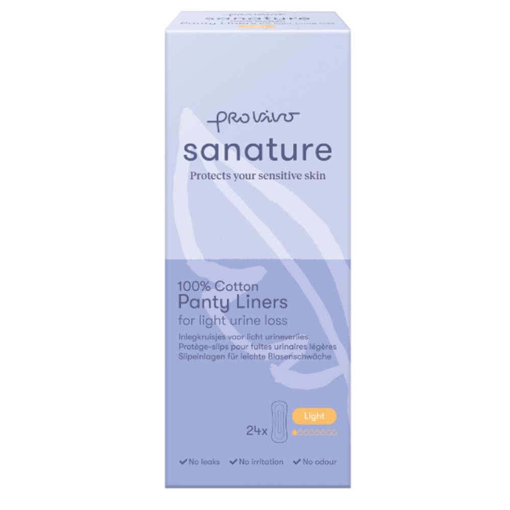 Sanature Vivo 100% Katoenen Incontinentie Inlegkruisjes Light 24 stuks