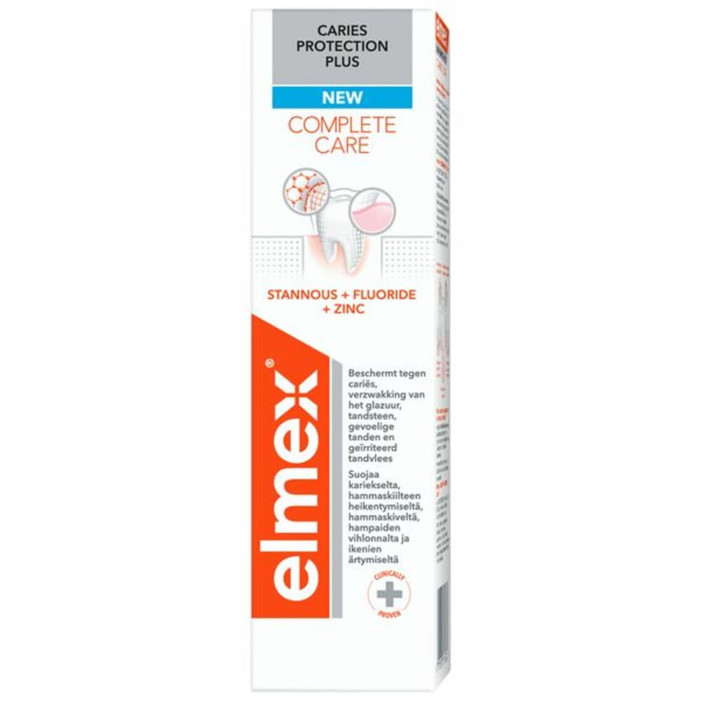 3+2 gratis: Elmex Tandpasta Caries Protection Plus Complete Care 75 ml